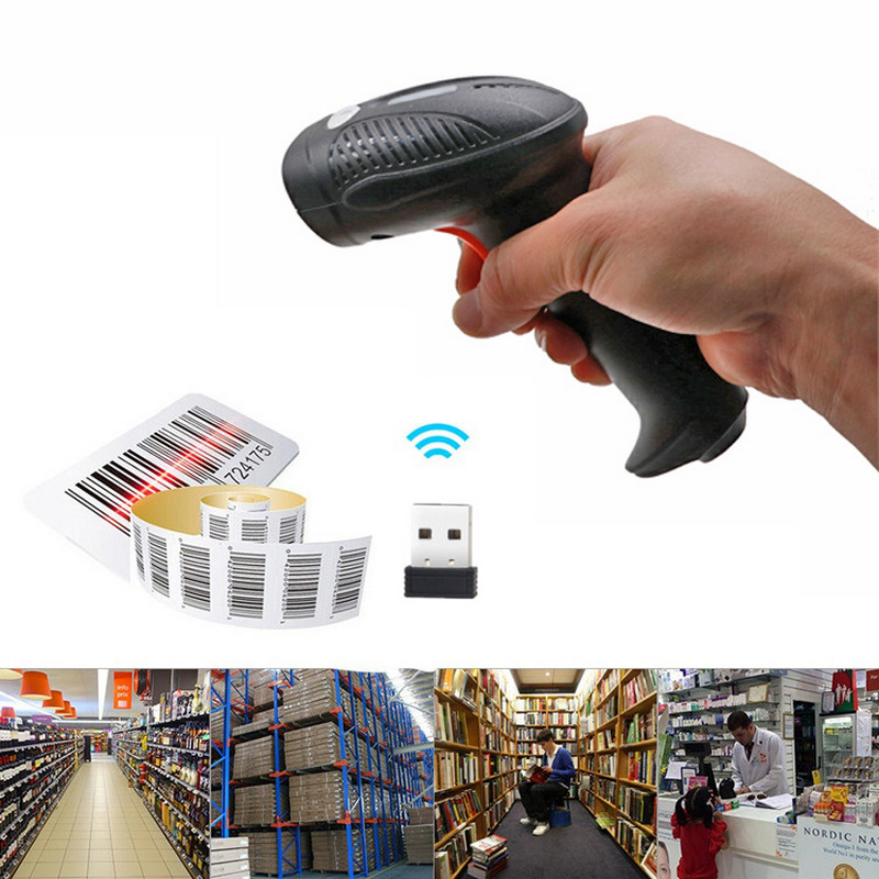 handheld portable scanner 1d laser 4mil 32bits wireless barcode scanner 9